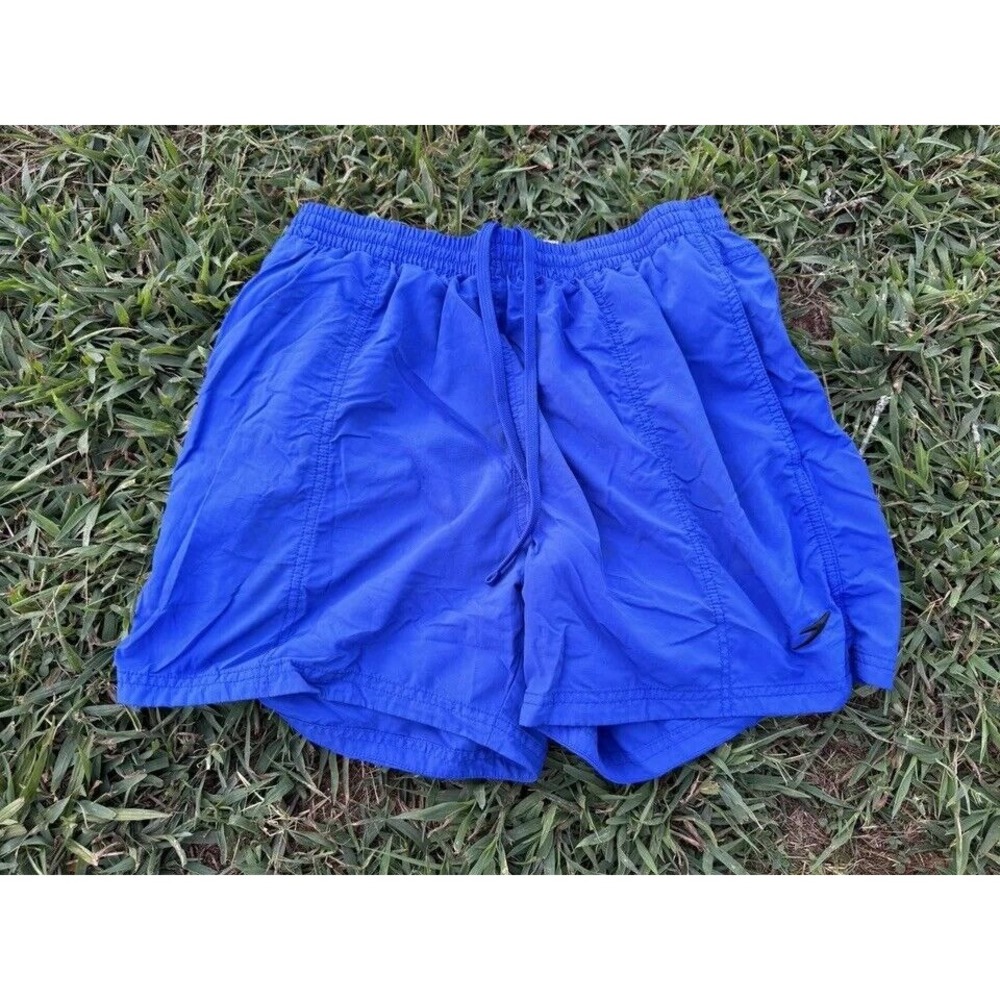 Speedo Mens Swim Shorts Size Large Royal Blue Swimsuit Shorts Excellent
